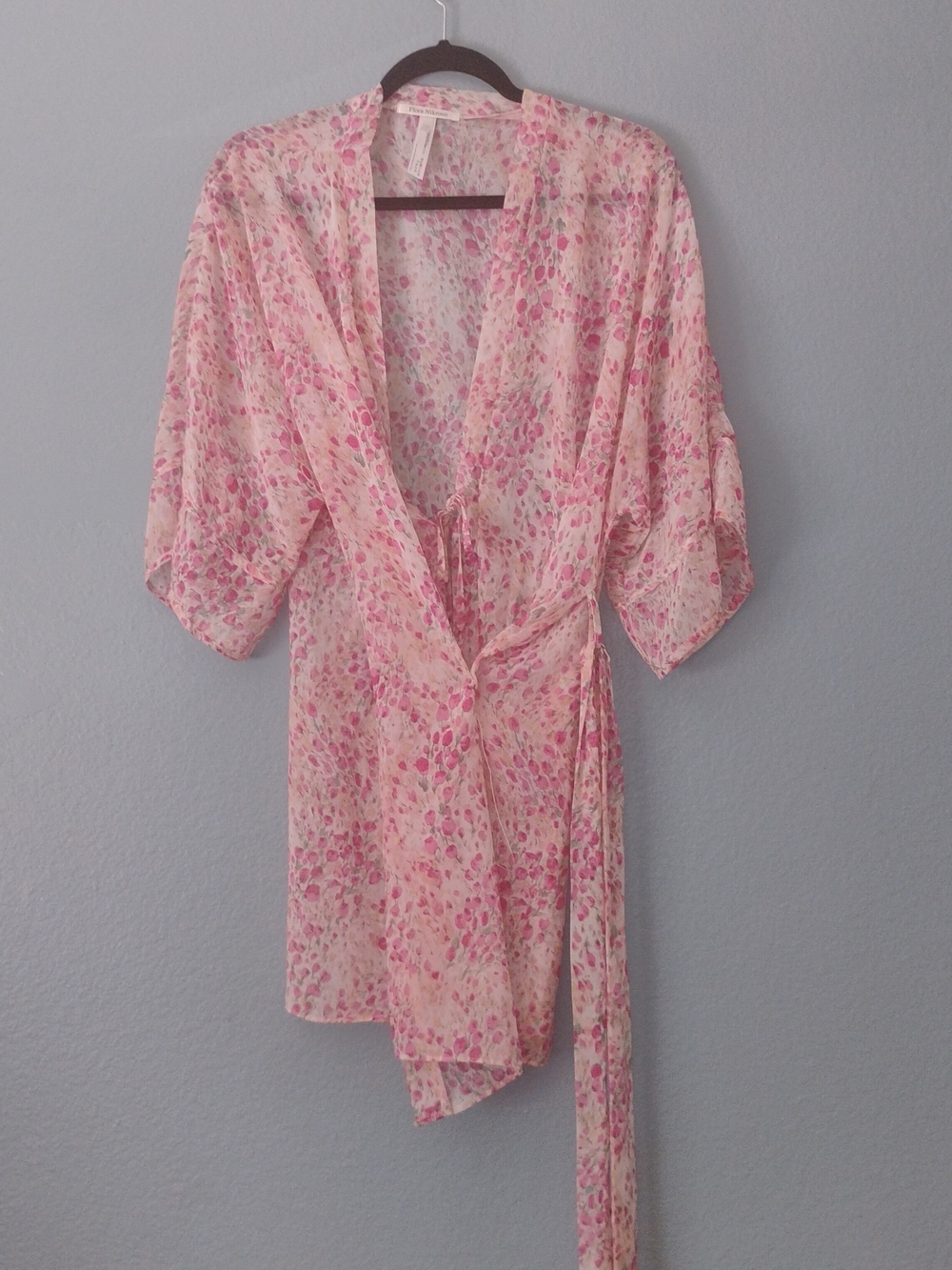 Flora Nikrooz Pink Floral Sheer Wrap Chemise